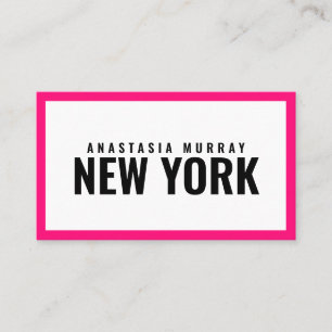 Moderne Schwarz-weiß rosa Minimalistisch Luxus Bou Visitenkarte