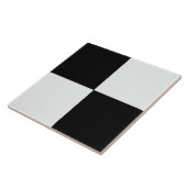 Moderne Schwarz-Weiß-Schachtel-Keramik Fliese (Seite)