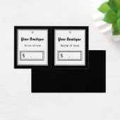 Moderne Schwarz-Weiß-Schlichte Hang-Tags (Schreibtisch)