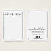 Moderne Schwarz-Weiß-Schmuckkarte (Vorne & Hinten)