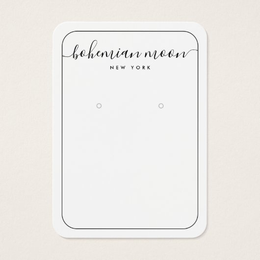 Moderne Schwarz-Weiß-Schmuckkarte (Vorderseite)