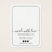 Moderne Schwarz-Weiß-Schmuckkarte (Rückseite)