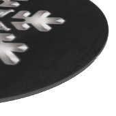 Moderne Schwarz-Weiß-Schneeflocke Schneidebrett (Ecke)
