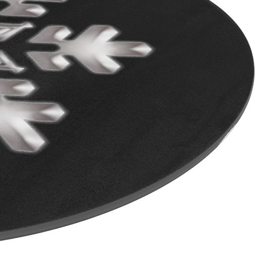 Moderne Schwarz-Weiß-Schneeflocke Schneidebrett (Ecke)