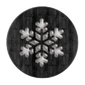 Moderne Schwarz-Weiß-Schneeflocke Schneidebrett (Vorderseite)
