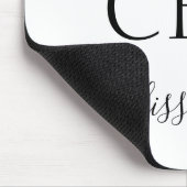 Moderne Schwarz-Weiß-Schrift Der Name des CEO | We Mousepad (Ecke)