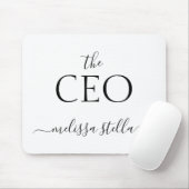 Moderne Schwarz-Weiß-Schrift Der Name des CEO | We Mousepad (Mit Mouse)