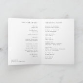 Moderne Schwarz-Weiß-Schrift-Hochzeit Programm (Innenseite)