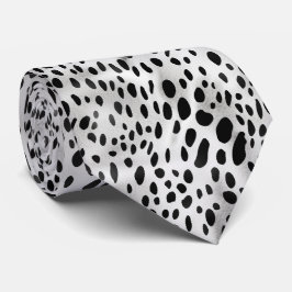 Moderne Schwarz-Weiß-Schrift Krawatte