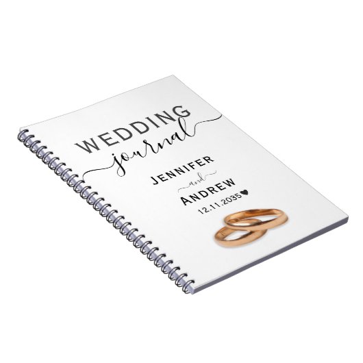 Moderne Schwarz-Weiß-Schriftzeichen Notizblock (Rechte Seite)