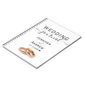 Moderne Schwarz-Weiß-Schriftzeichen Notizblock (Linke Seite)