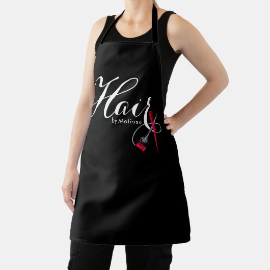 Moderne Schwarz-Weiß-Schriftzeichen Schürze (InSitu)