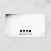 Moderne Schwarz-Weiß-Schwert Tattoo-Künstler Visitenkarte (Rückseite)