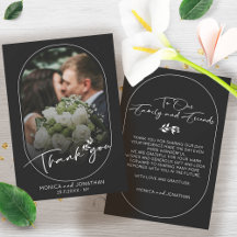 Moderne Schwarz-Weiß-Script-Foto-Hochzeit