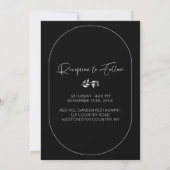 Moderne Schwarz-Weiß-Script-Foto-Hochzeit Save The Date (Rückseite)