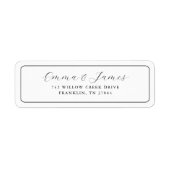 Moderne Schwarz-Weiß-Script-Hochzeit (Vorne)