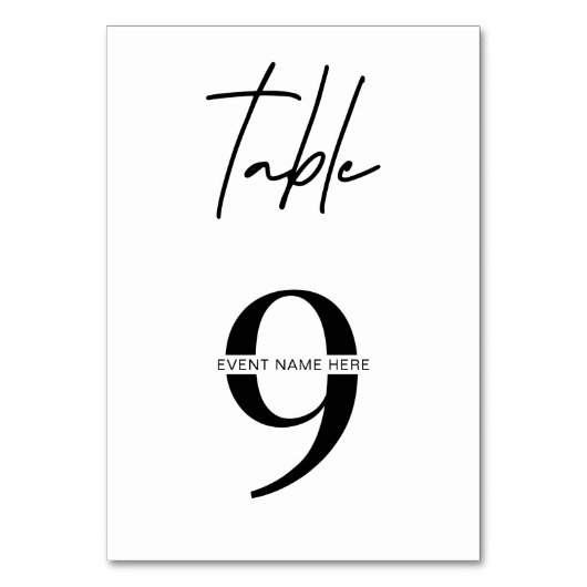 Moderne Schwarz-Weiß-Seekarten-Tischnummern Tischnummer (Rückseite)