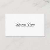 Moderne Schwarz-Weiß-Silhouette Visitenkarte (Rückseite)