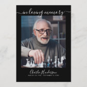 Moderne Schwarz-Weiß-Skriptbeerdigung Programm (Vorderseite)