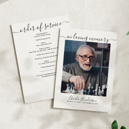 Moderne Schwarz-Weiß-Skriptbeerdigung Programm