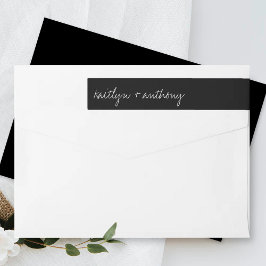 Moderne Schwarz-Weiß-Skripte Minimalistische Hochz