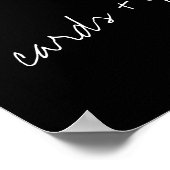 Moderne Schwarz-Weiß-Skripte Minimalistische Hochz Poster (Ecke)