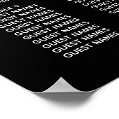 Moderne Schwarz-Weiß-Skripte Minimalistische Hochz Poster (Ecke)