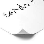 Moderne Schwarz-Weiß-Skripte Minimalistische Hochz Poster (Ecke)