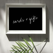 Moderne Schwarz-Weiß-Skripte Minimalistische Hochz Poster