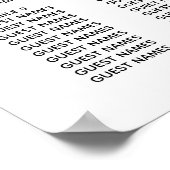 Moderne Schwarz-Weiß-Skripte Minimalistische Hochz Poster (Ecke)