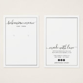 Moderne Schwarz-Weiß-Skripterfassungskarte (Vorne & Hinten)