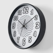 Moderne Schwarz-Weiß-Spirale Funky Numerals-Uhr-⏰ Uhr (Winkel)