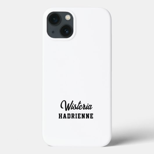 Moderne Schwarz-Weiß-Sport-Monogramm-Name Case-Mate iPhone Hülle (Rückseite)