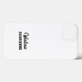 Moderne Schwarz-Weiß-Sport-Monogramm-Name Case-Mate iPhone Hülle (Rückseite (Horizontal))