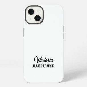 Moderne Schwarz-Weiß-Sport-Monogramm-Name iPhone 13 Hülle