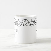 Moderne Schwarz-Weiß-Star-Mug Kaffeetasse (Mittel)