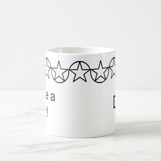 Moderne Schwarz-Weiß-Star-Mug Kaffeetasse (Mittel)