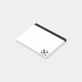 Moderne Schwarz-Weiß-Stilelemente Post-it Klebezettel (angewinkelt)