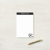 Moderne Schwarz-Weiß-Stilelemente Post-it Klebezettel (Auf Schreibtisch)