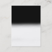 Moderne, schwarz-weiß-stilvolle Visitenkarte (Rückseite)