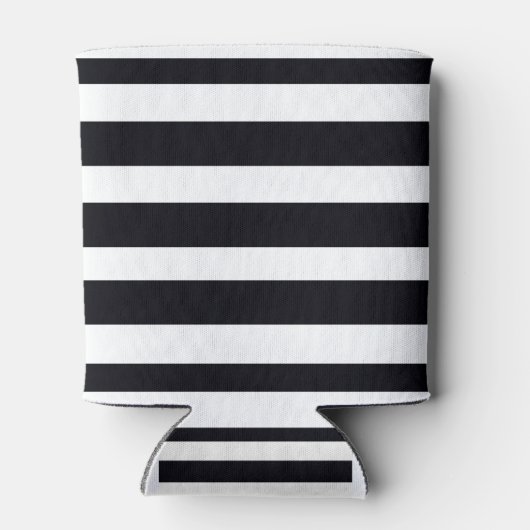 Moderne Schwarz-Weiß-Streifen Dosenkühler (Rückseite)