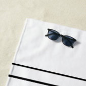 Moderne Schwarz-Weiß Streifen gemütlich Strandtuch (Beispiel)