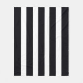 Moderne Schwarz-Weiß-Streifen Klassik Cool Fleecedecke (Vorderseite)
