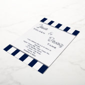 Moderne Schwarz-Weiß-Streifen mit Hochzeit Folieneinladung (Gedreht)