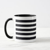 Moderne Schwarz-Weiß-Streifen Tee Tasse (Links)