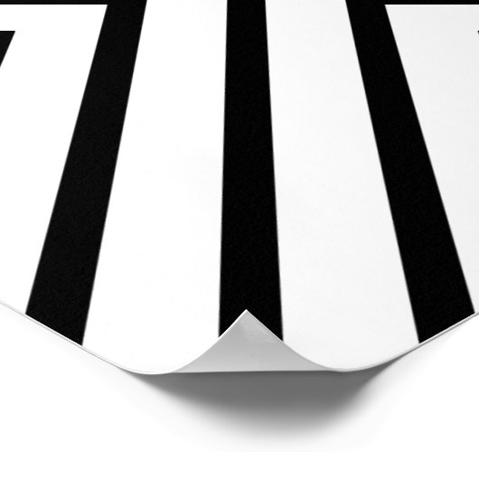 Moderne Schwarz-Weiß-Streifen Tribal-Muster Poster (Ecke)