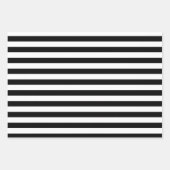 Moderne Schwarz-Weiß-Streifen und rosa Blume Geschenkpapier Set (Vorderseite 3)