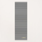 Moderne Schwarz-weiß Stripes Gold Monogram Übung Yogamatte (Vorderseite)