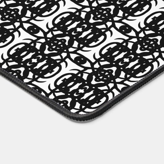 Moderne Schwarz-Weiß-Tao Schreibtischunterlage (Ecke)