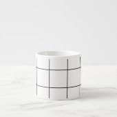 Moderne Schwarz-Weiß-Tasse Espressotasse (Vorderseite)